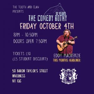 The Comedy Bothy - 4th October - Eddy Mackenzie