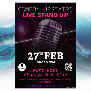 Comedy Upstairs - 27 February - Charlye McMillan